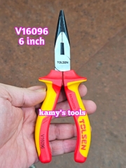V16096 Kìm nhọn cách điện 1000V Tolsen 6 inch 160mm