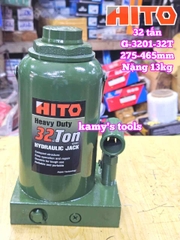 Kích con đội thủy lực 32 tấn đế dày Hito 275-465mm nặng 13kg model G-3201-32T