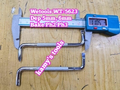 Bộ Tua Vít 2 Đầu Chữ Z Wetools dẹp 5mm 6mm PH2 PH3 model WT-5623
