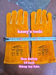 Găng tay hàn chất liệu da lộn GNC Safety 14 inch
