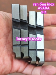 1-2 inch Dao tiện ren ống INOX Asada Ksu Piset hiệu Unir BSPT