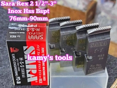 Dao tiện ren ống inox BSPT Rex hiệu Sara 2-3 inch ren ống 76-90mm
