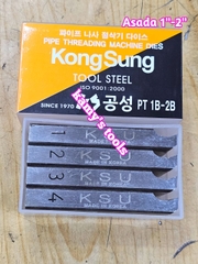 Dao tiện ren ống thép sắt tráng kẽm Asada hiệu KSU Kong Sung 1-2 inch 34mm-60mm hệ ren thông dụng BSPT