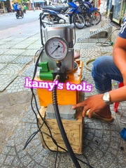 Bơm điện thủy lực có van từ HHB-700A 0.75kw 1 đường ống dầu đạp chân