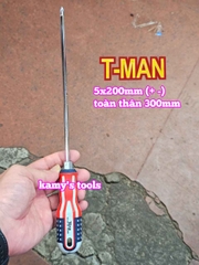 Tua vít 2 đầu bake dẹp T-MAN 5mm dài 100mm 150mm 200mm 5x100mm 5x150mm 5x200mm TMAN-6612-5B100 TMAN-6612-5B150 TMAN-6612-5B200