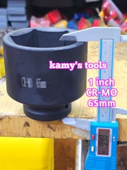Đầu tuýp đầu khẩu 1 inch dài 80mm Kamytools thép Cr-mo 60mm 63mm 65mm