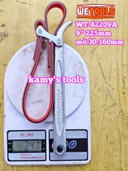 Cờ lê cảo mở lọc nhớt lọc dầu bằng dây da chống trượt 9 inch dây dài 520mm Wetools WT-42209A mở 30-160mm