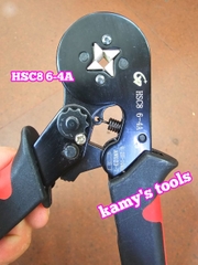 HSC8 6-4A Kìm bấm cos vuông pin tròn rỗng CV tools 0.25-10mm2