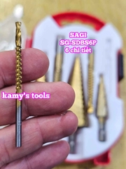 Mũi khoan tháp tầng đa năng chuôi lục giác 6 chi tiết Sagi SG-SDBS6P