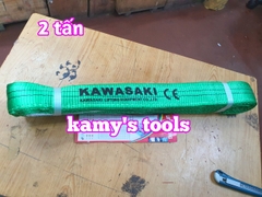 Dây cáp vải cẩu hàng bản dẹp 2 tấn, Hệ số 5:1, dài 1m-10m