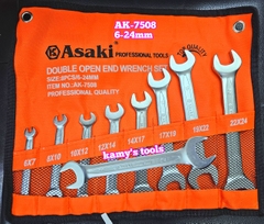Bộ cờ lê 2 đầu miệng 6mm-24mm Asaki AK-7508