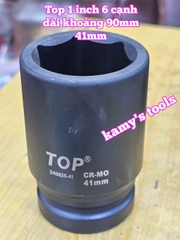 Đầu tuýp khẩu 1 inch đen dài 90mm TOP 6 cạnh 34mm 36mm 38mm 41mm 240625-34 240625-36 240625-38 240625-41