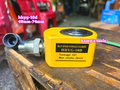 Kích thủy lực lùn 10 tấn HHYG-10D TLP hành trình 25mm chiều cao 49mm-74mm