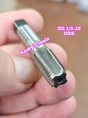 Taro ống rắc co 9.6mm răng côn HSS Shanghai ZG1/8-28 và Z1/8-27