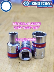 Đầu tuýp hệ inch 12 cạnh 1/4 inch Kingtony cỡ 7/32” 9/32” 3/8” 233007S 233009S 233012S
