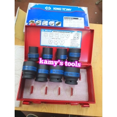 Bộ tuýp 3/4 inch 8 chi tiết đen ngắn Kingtony 19-38mm model 6408MP10
