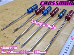 Tua vít bake dẹp 4mm PH0 Crossman dài 150mm 200mm 300mm  45-435 45-415 45-440 45-420 45-450 45-430