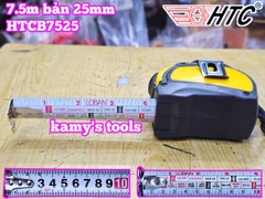 Thước cuộn thước rút thước kéo 7.5m 7.5 mét bản 25mm HTC HiLock-25 model HTCB7525 tự động khóa