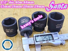 Đầu tuýp 1/2 inch đen Santa 25mm 26mm 28mm 29mm IM625 IM626 IM628 IM629