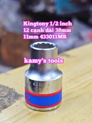 Đầu tuýp khẩu ngắn 1/2 inch Kingtony bông 12 cạnh 8mm 9mm 10mm 11mm 12mm 433008mr 433009mr 433010mr 433011mr 433012mr
