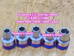 Đầu tuýp khẩu ngắn 1/2 inch Kingtony lục giác 6 cạnh 8mm 9mm 10mm 11mm 12mm 433508mr 433509mr 433510mr 433511mr 433512mr