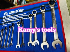 Bộ cờ lê vòng miệng tự động đảo chiều Kingtony 12212MRN 8-24mm (bộ vòng miệng tự động)