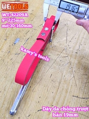 Cờ lê cảo mở lọc nhớt lọc dầu bằng dây da chống trượt 9 inch dây dài 520mm Wetools WT-42209A mở 30-160mm