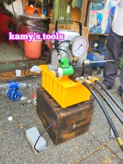 Bơm điện thủy lực HHB-700D3 hoạt động 3 đường ống dầu bơm đạp chân và van gạt