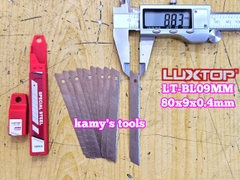 Lưỡi dao rọc giấy nhỏ 9mm Luxtop LT-BL09MM 80x9x0.4mm (10 lưỡi/hộp)