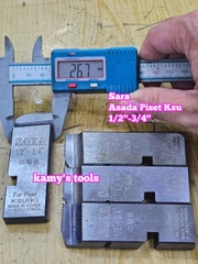 Dao tiện ren ống thép sắt tráng kẽm Asada Piset KSU hiệu Sara 1/2-3/4 inch 21-27mm hệ ren thông dụng BSPT