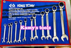 Bộ cờ lê vòng miệng tự động đảo chiều Kingtony 12212MRN 8-24mm (bộ vòng miệng tự động)