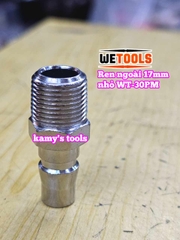 Bộ nối nhanh hơi khí nén ren ngoài 17mm 30SM 30PM Wetools WT-30SM WT-30PM