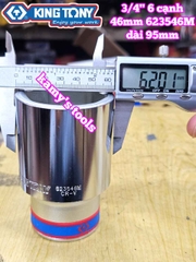 Đầu tuýp 3/4 inch 6 cạnh trắng 46mm 623546M