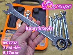 Bộ cờ lê vòng miệng tự động 72 răng 7 chi tiết Maxsupe M-7732 gồm 8mm 10mm 12mm 13mm 14mm 17mm 19mm
