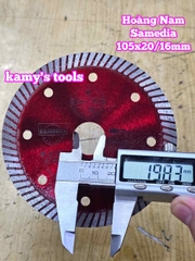 Lưỡi cắt đa năng gạch bê tông đá granit cắt ướt Hoàng Nam Samedia 4 inch 105mm HNS-53504A