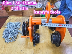 2 tấn 3m Rùa kéo pa lăng Nitto chạy dầm I 80mm-130mm GCL-2