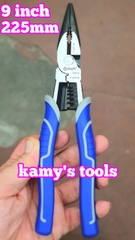 Kìm mỏ nhọn tuốt dây điện bấm cos đa năng 9 inch 225mm Rur R2212