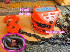 Pa lăng xích kéo tay Nitto 5 tấn 3m (3 mét) 5m (5 mét) model 50vp5 loại CB-II xích đóng logo G80 chính hãng cao cấp