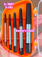 K-3687 và K-3688 Bộ mũi ren tháo mở bu lông, ốc vít gãy Kapusi, bộ ta rô taro lấy ốc gãy