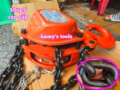 Pa lăng xích kéo tay Nitto 5 tấn 3m (3 mét) 5m (5 mét) model 50vp5 loại CB-II xích đóng logo G80 chính hãng cao cấp