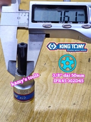 Đầu tuýp sao 5 cạnh Kingtony 3/8 inch IPR40 302D40- IPR45 302D45- IPR50 302D50- IPR55 302D55- IPR60 302D60