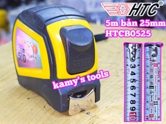 Thước cuộn thước rút thước kéo 5m 5 mét bản 25mm HTC HiLock-25 model HTCB0525 tự động khóa