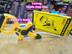 Thước cuộn thước kéo thép 30 mét 30m bản 12mm hệ mét 1 mặt có tay cầm Luxtop LT-ST30
