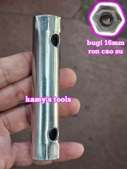 Cây cần tuýp điếu mở bugi 2 đầu 16mm có ron cao su Wetools WT-201616