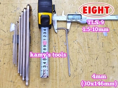 Bộ lục giác bi 9 chi tiết 1.5-10mm Eight TLS-9 (không có chữ N)