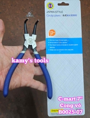 Kìm mở phe C-mart dài 7 inch 175mm cong ra B0024-07 cong vô B0025-07