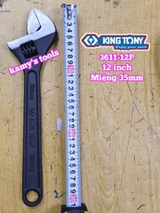 Mỏ lết miệng đen Kingtony 12 inch 300mm 3611-12P miệng mở 0-35mm