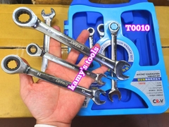 Bộ 7 cờ lê vòng miệng tự động C-mart model T0010 8mm 10mm 12mm 13mm 14mm 17mm 19mm