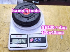 Bánh xe cao su đặc Sanho 120mm kèm đạn 6301RS lỗ 11mm 120x40mm Kamytools