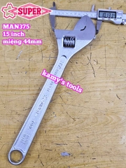 Mỏ lết miệng 15 inch 375mm Supertool model MAN375 mở miệng 44mm